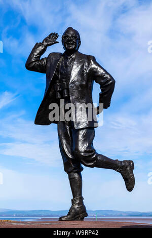 Inghilterra, Lancanshire, Morecambe Bay, Eric Morecambe statua, 30064085.Caption locale *** Foto Stock
