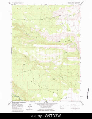 USGS TOPO Map Oregon Banco Metolius 280730 1962 24000 Restauro Foto Stock