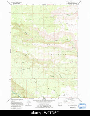 USGS TOPO Map Oregon Banco Metolius 280732 1962 24000 Restauro Foto Stock