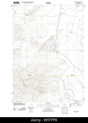 USGS TOPO Map Oregon Monroe 20110831 TM il restauro Foto Stock