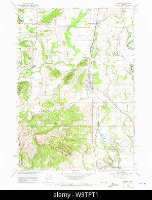 USGS TOPO Map Oregon Monroe 280780 1969 24000 Restauro Foto Stock