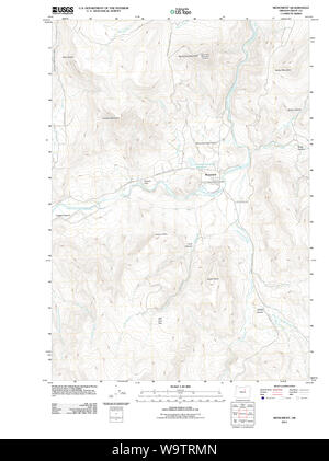 USGS TOPO Map Oregon monumento 20110822 TM il restauro Foto Stock