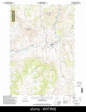 USGS TOPO Map Oregon monumento 280784 1995 24000 Restauro Foto Stock