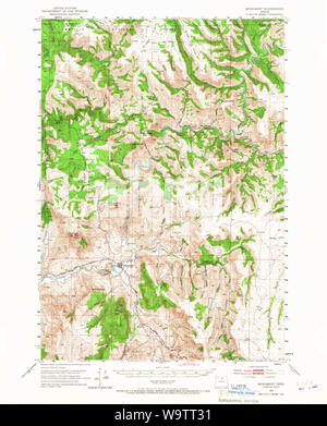 USGS TOPO Map Oregon monumento 282731 1951 62500 Restauro Foto Stock