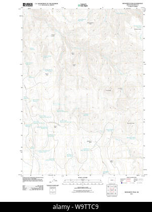 USGS TOPO Map Oregon monumento 20110819 picco TM il restauro Foto Stock