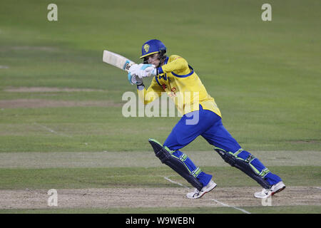 CHESTER LE STREET, Agosto 15th Durham Pietro Handscomb batting durante la vitalità T20 Blast match tra Durham e Worcestershire Rapids a Emirates Riverside, Chester le street giovedì 15 agosto 2019. (Credit: Mark Fletcher | MI News) Credito: MI News & Sport /Alamy Live News Foto Stock