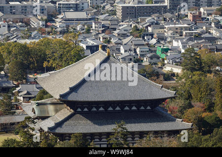 La sala centrale del Tempio di Kofuku-ji di Nara, Giappone. Foto Stock