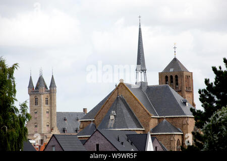 Historischer Glockenturm von 1396, Sluis, Zeeland, Niederlande Foto Stock