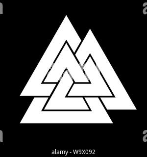 Valknut 2 (nero) Foto Stock