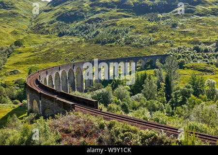 Viadotto Glenfinnan dalla Harry Potter film, Glenfinnan, Scozia, Gran Bretagna Foto Stock