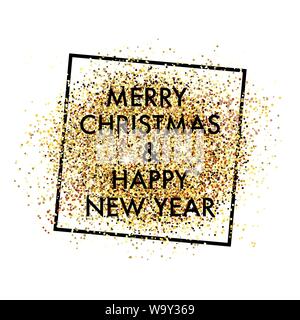 Felice anno nuovo cartolina di confetti decorazione. Per la stampa e il web invernale auguri stagionali. In stile retrò bellissime vacanze celebrazione card. Illustrazione Vettoriale