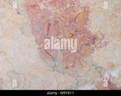 Rosso, arancione e giallo marmo texture. Sfondo di pietra seamless pattern. Foto Stock