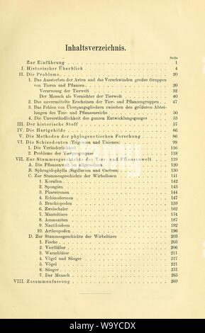 Die geologischen grundlagen der abstammungslehre Foto Stock