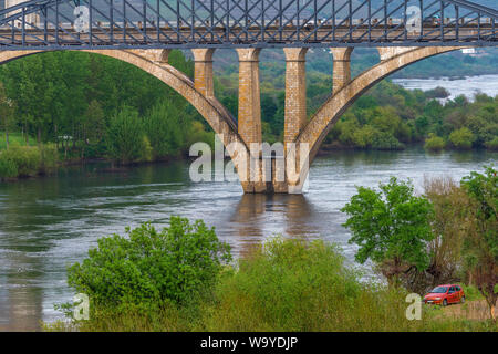 Ponti sul fiume Douro, Portogallo Foto Stock