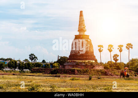 Pagoda in provincia di Ayutthaya Thailandia. Foto Stock