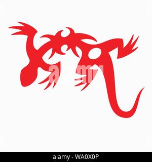 Lizard illustrazione vettoriale per tatuaggio disegni e modelli e di altri modelli Illustrazione Vettoriale