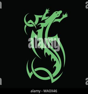 Lizard illustrazione vettoriale per tatuaggio disegni e modelli e di altri modelli Illustrazione Vettoriale