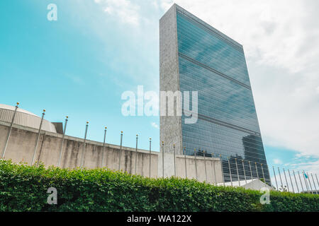 Il Quartier Generale delle Nazioni Unite di New York City Foto Stock