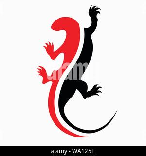 Lizard illustrazione vettoriale per tatuaggio disegni e modelli e di altri modelli Illustrazione Vettoriale