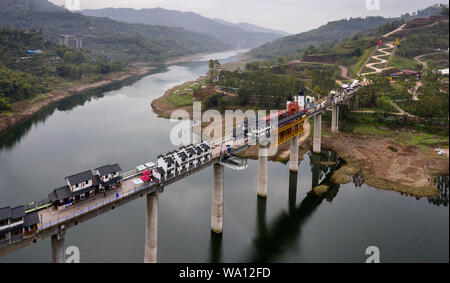 Città dell'antenna a Chongqing bel cuore Foto Stock