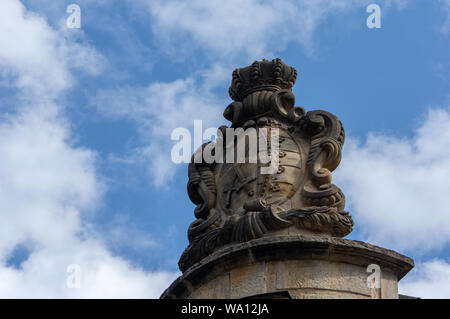 Stemma del Re di Sassonia a fortezza Königstein Foto Stock