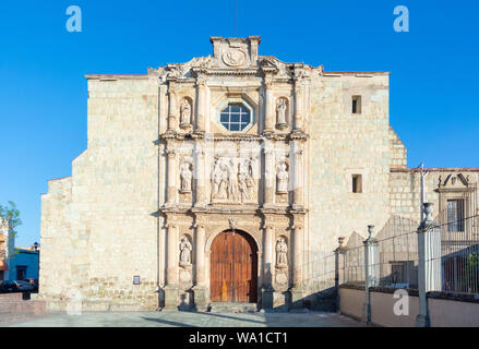 Una facciata di templo y convento de san agustin, solo editoriale, oaxaca, messico Foto Stock