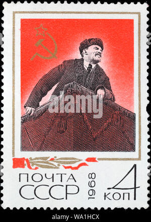 Vladimir Lenin, francobollo, Russia, URSS, 1968 Foto Stock