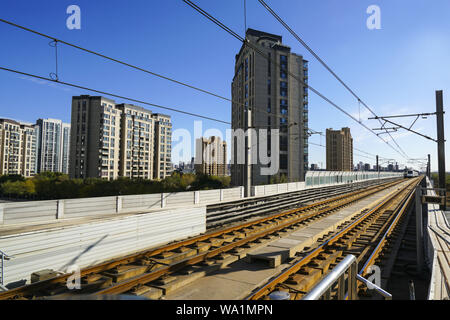 In Binhai - light rail Foto Stock