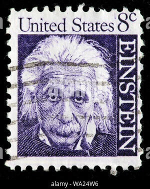Albert Einstein (1879-1955), physicist, postage stamp, USA, 1966 Foto Stock