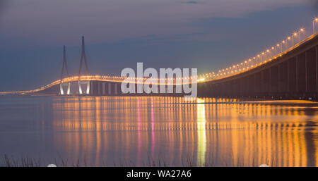 Zhejiang zhoushan ponte jintang Foto Stock