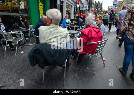 La frangia di Edinburgh è stata fondata nel 1947 come alternativa al Edinburgh International Festival, si svolge ogni anno a Edimburgo, Scozia Foto Stock