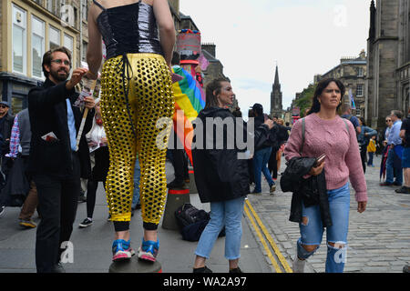 La frangia di Edinburgh è stata fondata nel 1947 come alternativa al Edinburgh International Festival, si svolge ogni anno a Edimburgo, Scozia Foto Stock