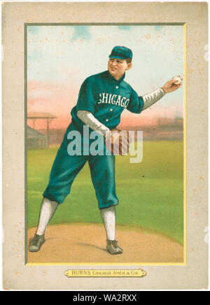 Bill Burns, Chicago White Sox, Cincinnati Reds, baseball card ritratto Foto Stock