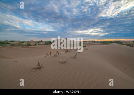 Il deserto Kubuqi in ordos nella Mongolia interna Foto Stock