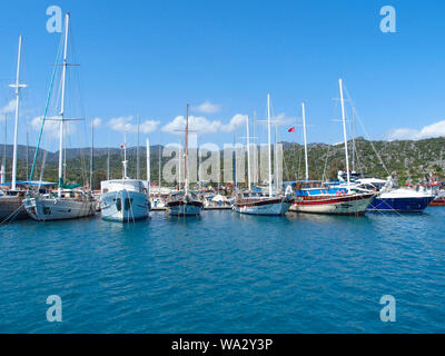 Kekova, Turkey-April 26, 2016: Kekova e Demre sulla costa meridionale della Turchia Foto Stock