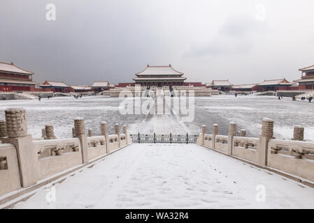 Il Museo del Palazzo Imperiale a Pechino - la sala della suprema armonia Foto Stock