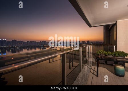 Residence balcone paesaggio Foto Stock