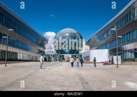 Vista dell'edificio dell'Esposizione Internazionale Specializzata "Astana EXPO-2017' Astana, Kazakhsta Foto Stock