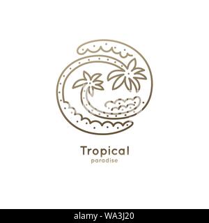 Logo illustrazione di tropici Illustrazione Vettoriale