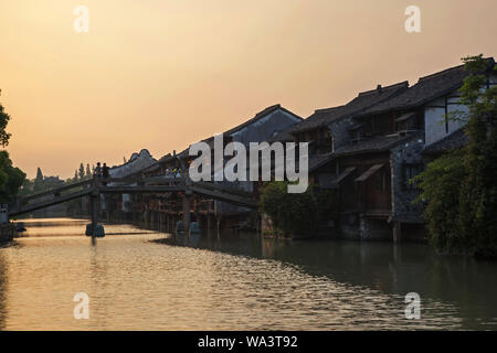 Città d'acqua wuzhen Foto Stock