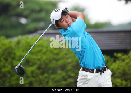 Kasumigaseki Country Club, Saitama, Giappone. 16 Ago, 2019. Misaki Yoshizawa, Agosto 16, 2019 - Golf : JOC Olimpica Junior Cup 2019 uomini 12-14 anni classe terza tornata a Kasumigaseki Country Club, Saitama, Giappone. Credito: YUTAKA AFLO/sport/Alamy Live News Foto Stock