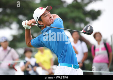 Kasumigaseki Country Club, Saitama, Giappone. 16 Ago, 2019. Haruto Toge, Agosto 16, 2019 - Golf : JOC Olimpica Junior Cup 2019 uomini 15-17 anni classe terza tornata a Kasumigaseki Country Club, Saitama, Giappone. Credito: YUTAKA AFLO/sport/Alamy Live News Foto Stock