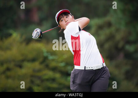 Kasumigaseki Country Club, Saitama, Giappone. 16 Ago, 2019. Karen Hokazono, Agosto 16, 2019 - Golf : JOC Olimpica Junior Cup 2019 Donna 12-14 anni classe terza tornata a Kasumigaseki Country Club, Saitama, Giappone. Credito: YUTAKA AFLO/sport/Alamy Live News Foto Stock