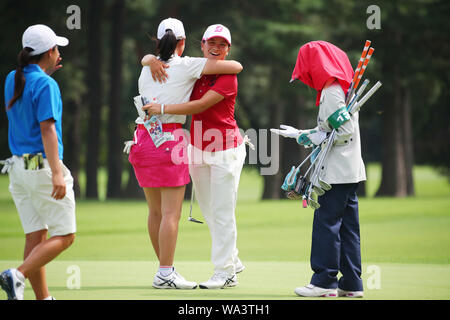 Kasumigaseki Country Club, Saitama, Giappone. 16 Ago, 2019. Kajitani Tsubasa, Agosto 16, 2019 - Golf : JOC Olimpica Junior Cup 2019 Donna 15-17 anni classe terza tornata a Kasumigaseki Country Club, Saitama, Giappone. Credito: YUTAKA AFLO/sport/Alamy Live News Foto Stock