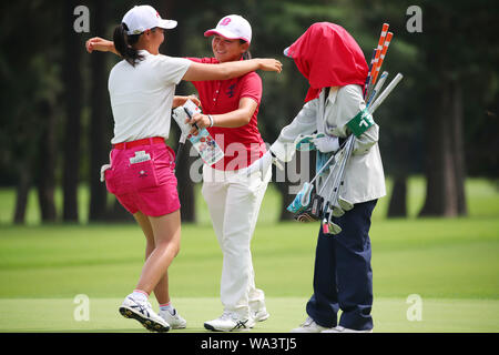 Kasumigaseki Country Club, Saitama, Giappone. 16 Ago, 2019. Kajitani Tsubasa, Agosto 16, 2019 - Golf : JOC Olimpica Junior Cup 2019 Donna 15-17 anni classe terza tornata a Kasumigaseki Country Club, Saitama, Giappone. Credito: YUTAKA AFLO/sport/Alamy Live News Foto Stock