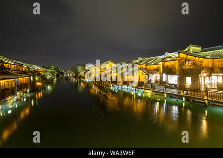 Notte a Wuzhen Foto Stock