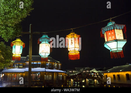 Notte a Wuzhen Foto Stock