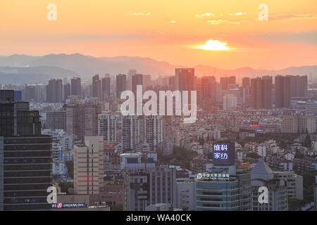 La città di Ningbo Foto Stock