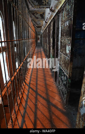 (190817) -- MANSFIELD, Agosto 17, 2019 (Xinhua) -- foto scattata su agosto 16, 2019 mostra parti dell'ex Ohio State riformatorio dove 'l'Shawshank Redemption" è stato girato nella città di Mansfield, Ohio, Stati Uniti. Gli eventi sono stati tenuti in Mansfield per celebrare il venticinquesimo anniversario della proiezione del film "L'Shawshank Redemption". (Xinhua/Liu Jie) Foto Stock