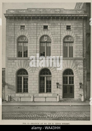 Il ramo al n. 224 E, 125th Street, New York Public Library. Babb, Cook & Willard, architetti Foto Stock